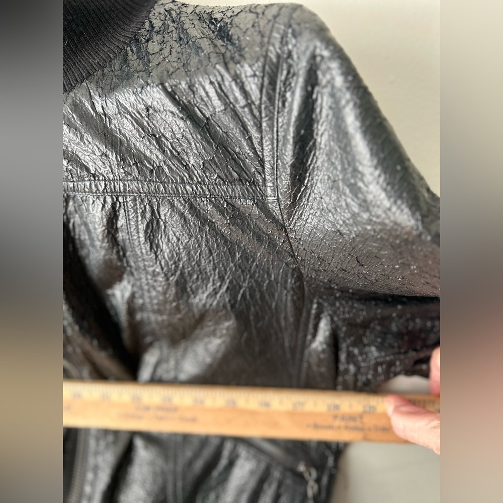 Via Spiga vegan cracked leather bomber jacket - Picture 10 of 14
